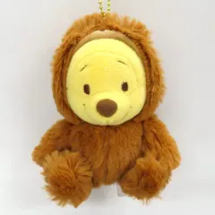 【中古】ぬいぐるみマスコット・ぬいぐるみバッジ プーさん(毛皮) プラッシュキーチェーン 「ディズニー」 ディズニーストア限定