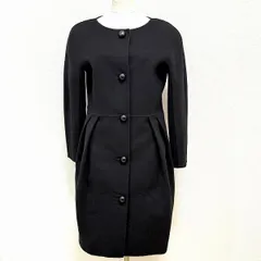 #wnc エンポリオアルマーニ EMPORIOARMANI コート 42 黒 カシミヤ混 ノーカラー 大きいサイズ レディース [874455]のサムネイル