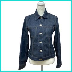 美品 HUMAN WOMAN ヒューマンウーマン ジャケット アウター デニム シンプル お洒落 大きいサイズ レディース ブルー L