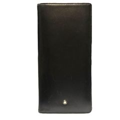 MONTBLANC モンブラン 財布 長財布 ロングウォレット 二つ折り財布 折財布 ロゴ レザー ブラック 黒
