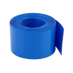 新品 uxcell PVC熱収縮チューブ 電池ラップ フラット幅32mm 18650電源用 長さ2.1m ブルー