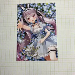 兎咲ミミ 活動2周年複製サイン入り箔押しポストカード ぶいすぽっ