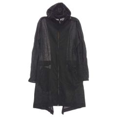 5351プールオム 5351 pour les hommes 240020060 エポレット付き テンセル フーデッド ロング ジャケット ブラック系 2【中古】