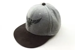 ハイアンドロー キャップ 雨宮兄弟 スナップバック 帽子 ブランド メンズ 56-60cmサイズ グレー×ブラック HIGH&LOW 【中古】