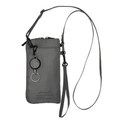 【新品・未使用】 スマホショルダーバッグ メンズ ショルダーバッグ 2way 撥水 スマホポーチ 財布 縦型 ネックポーチ  携帯ショルダー 斜め掛け おしゃれ 軽量 ブランド フェス クリア 透明 かっこいい 鞄 バッグ グレー 灰色 KB155-CPM3