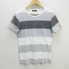 G■バーバリー/Burberry Blacklabel ボーダーTシャツ/コットン【2】灰系/men's/125【中古】■