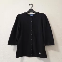 BURBERRY BLUE LABEL バーバリーブルーレーベル ホース刺繍 カーディガン ブラック 黒 38 Mサイズ