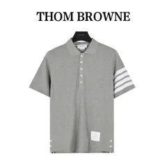 【今日特価】ThomBrowneトムブラウン ベーシックリボン半袖ポロシャツ-1