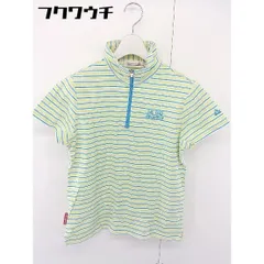◇ le coq sportif GOLF COLLECTION ボーダー ハイネック 半袖 ハーフジップ ポロシャツ サイズM マルチ レディース  【中古】 【1109060005693】