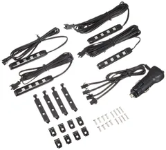 【特価商品】プロキオン車用LEDステップ＆フロアライト ブルー 4個入 PL-27のサムネイル