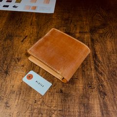 二つ折り財布 ブライドルレザー メンズ 財布 長財布 本革 ハンドメイド