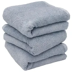 hiorie(ヒオリエ) ミニバスタオル 日本製 ホテルスタイルタオル 3枚セット ブルーグレー 50×100cm 無地 瞬間吸水 小さめ タオル セット 耐久性 綿100% 【選べる18色】 泉州タオル 0