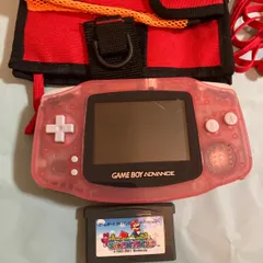 ゲームボーイアドバンス【本体・純正カバーケース（箱、取説付）スーパーマリオアドバンスカセット】3点セット