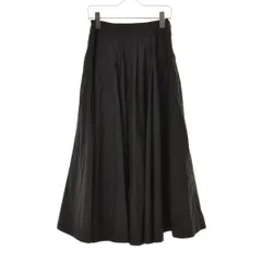 【LANVINenBleu】3346513 ワッシャーナイロンフレアスカート マキシスカート