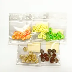 【特価】NBK　手芸 ボタン カラフル 丸　マーブル　約10mm　オレンジ・黄・ベージュ・茶・緑　計60個まとめ売り