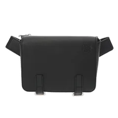 ✨極美品✨ロエベ　大容量メッセンジャーバッグ　キャンバス×レザー　ブラック LOEWE ロエベ ショルダーバッグ/メッセンジャーバッグ メンズ