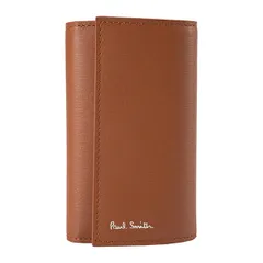 新品 ポールスミス PAUL SMITH キーケース KEY CASE ブラウン 茶 レッド 赤
