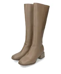 [オリエンタルトラフィック] ロングブーツ ローヒール ミドルヒール 歩きやすい 疲れにくい 美脚効果 シンプル ファスナー付き 41502 BEIGE