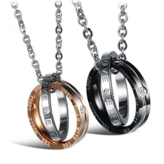 ペアネックレス ステンレス チタン 安い 学生 カップル 40代 30代 20代 2本セット 498