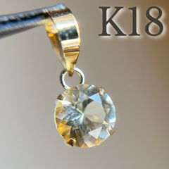 K18 天然石スフェーン oval ペンダントトップ 希少宝石 - メルカリ