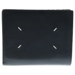 Maison Margiela (メゾンマルジェラ) フリップフラップ ウォレット レザー 2つ折り財布 S55UI0289 ブラック