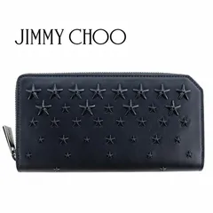 ジミーチュウ JIMMY CHOO 財布 長財布 ラウンドファスナー スタッズ CARNABY S AOR BLACK / GUNMETAL カーナビー