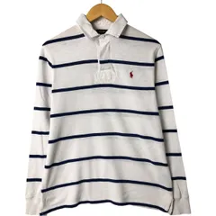 古着 ラルフローレン Ralph Lauren POLO RALPH LAUREN CUSTOM FIT ボーダー柄 長袖 ラガーシャツ メンズM相当/eaa547920