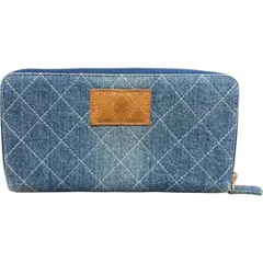 CHANEL (シャネル) ⑤ 27403650 デニム長財布 レディース ブルー  
