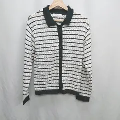 ◇ ⊂ BONLECILL ボーダー バイカラー 長袖 カットソー サイズF ホワイト系 レディース E  【1410290026922】