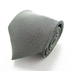 ジョンピアース ブランド ネクタイ チェック柄 格子柄 ブロックチェック シルク 日本製 PO メンズ ブラック JOHN PEARSE 【中古】