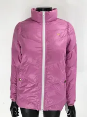 【USED】Callaway キャロウェイ ナイロン 2WAY ダブルジップ ダウン ジャケット ベスト 袖脱着 ピンク レディース M ゴルフウェア