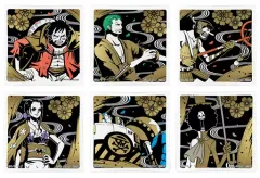 【中古】皿・茶碗 全6種セット ガラスプレート 「一番くじ ワンピース 見参!赤鞘九人男～第一弾～」 G賞