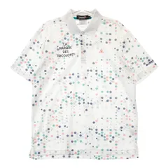 サイズ：LL LE COQ GOLF ルコックゴルフ  半袖ポロシャツ ドット柄 ホワイト系 [240101369528]# ゴルフウェア メンズ ストスト