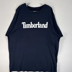 古着 ティンバーランド Timberland 半袖Tシャツ センター プリント ロゴ 大きいサイズ クルーネック XXL  ネイビー メンズ