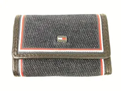 トミーヒルフィガー　TOMMY HILFIGER　キーケース　キャンバス×レザー　ネイビー　送料無料