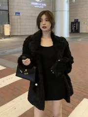 新品 レディース 冬コーデ ファーコート【598】