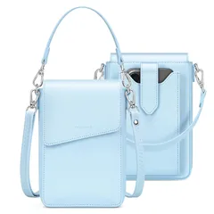 レディース スマホポーチ ポシェット 財布 斜めがけ 革 ショルダーバッグ [nuoku] ，携帯ぽーち財布付きスマホバ 人気 可愛い にはストラップ2本が付属します