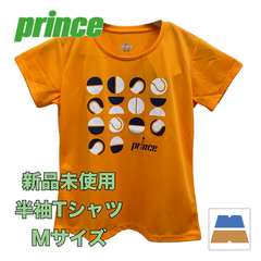 【新品・未使用】prince/ プリンス　レディース　半袖Tシャツ　オレンジ　Mサイズ　WS0018