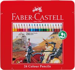 24色セット　色鉛筆　缶入り　平缶　折れにくい　プレゼント　ギフト　お祝い　プロ用　ファーバーカステル　FaberCastell　TFC-CP/24C