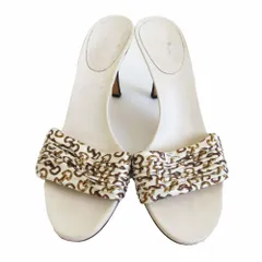 GUCCI グッチ ホースビット柄 ミュール サンダル シューズ ホワイト 154919 サイズ23cm レディース 【中古】