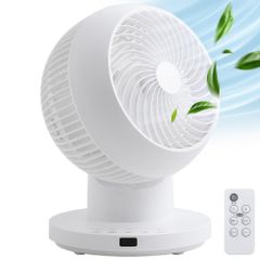 Color:ホワイト1台 iimono117 サーキュレーター 扇風機 360度回転 自動首振り【 リニューアル 新設計 】～24畳 リモコン タイマー 付き 静音 節電 左右 上下 一周 首振り 送風機 小型 扇風機 部屋干し 洗濯 ホワイト(1台)