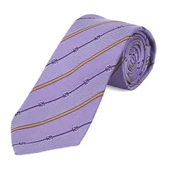 新品 グッチ GUCCI ネクタイ インターロッキングG パープル