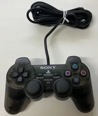 T067 SONY PS2 DUALSHOCK2 クリアブラック 純正コントローラー
