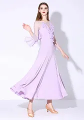 新品 未使用  新作 スタンダード練習着ワンピース　ダンスパーティにも最適 社交ダンスドレス ラテンダンス衣装 レッスンウェア ステージ衣装