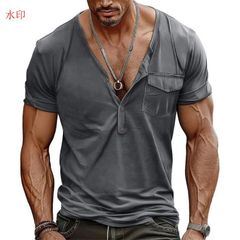 半袖 Tシャツ メンズ 深Vネック 吸汗速乾 カットソー 40代 50代 60代