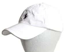 【お得なクーポン配布中!】 ポロ ラルフローレン コットン ベースボール キャップ キッズ フリーサイズ 帽子 トラッカー ハット ワンポイント シンプル ホワイト 子供