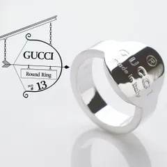 GUCCI グッチ ラウンド ロゴ 925 リング 13号 - c.2000s