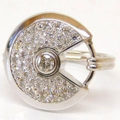 カルティエ リング アミュレット ドゥ ☆ 12号 (52)  ダイヤ K18 ホワイトゴールド 6.8ｇ 補修あり レディース 指輪 Cartier □7C7D
