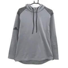 【美品】アディダス パーカー グレー 裏起毛 肩切替  メンズ O(XL) ゴルフウェア adidas