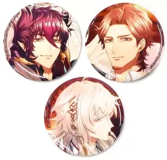 【中古】バッジ・ピンズ [単品] 集合 描きおろし缶バッジ3個セット 「Switchソフト 幻奏喫茶アンシャンテ アニメイト限定セット」 同梱特典